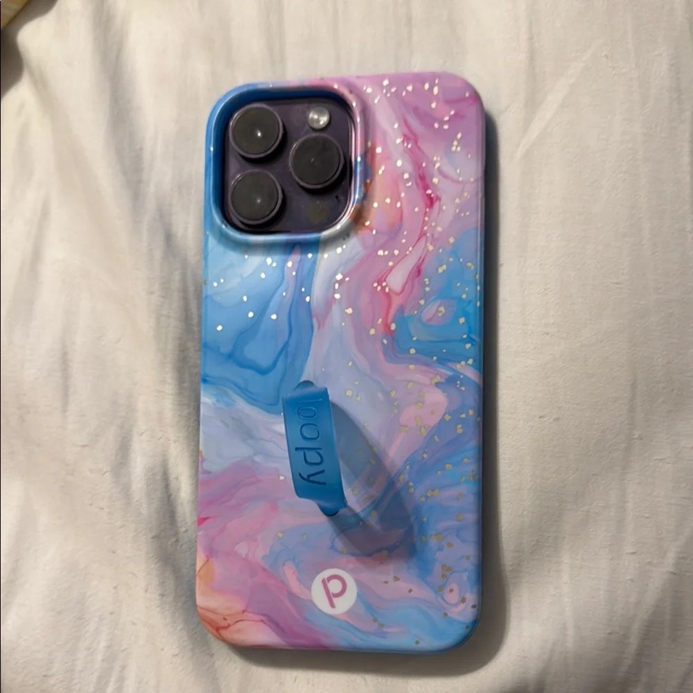 Loopy Case cotton candy swirl and bundle